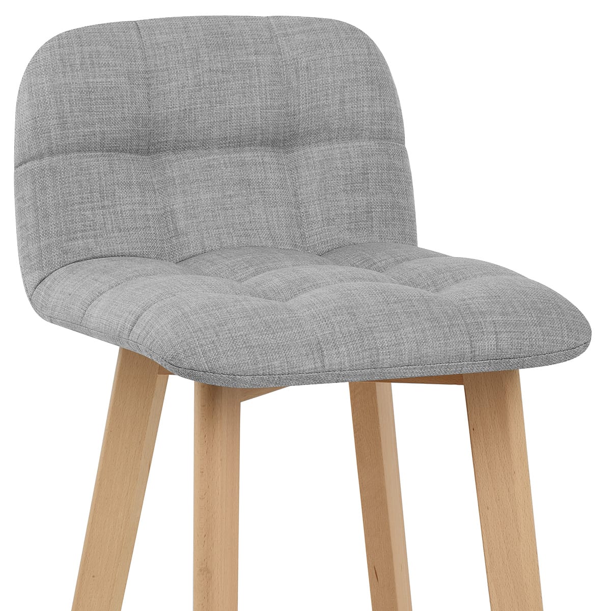 Taburete Tela Madera - Hex Gris