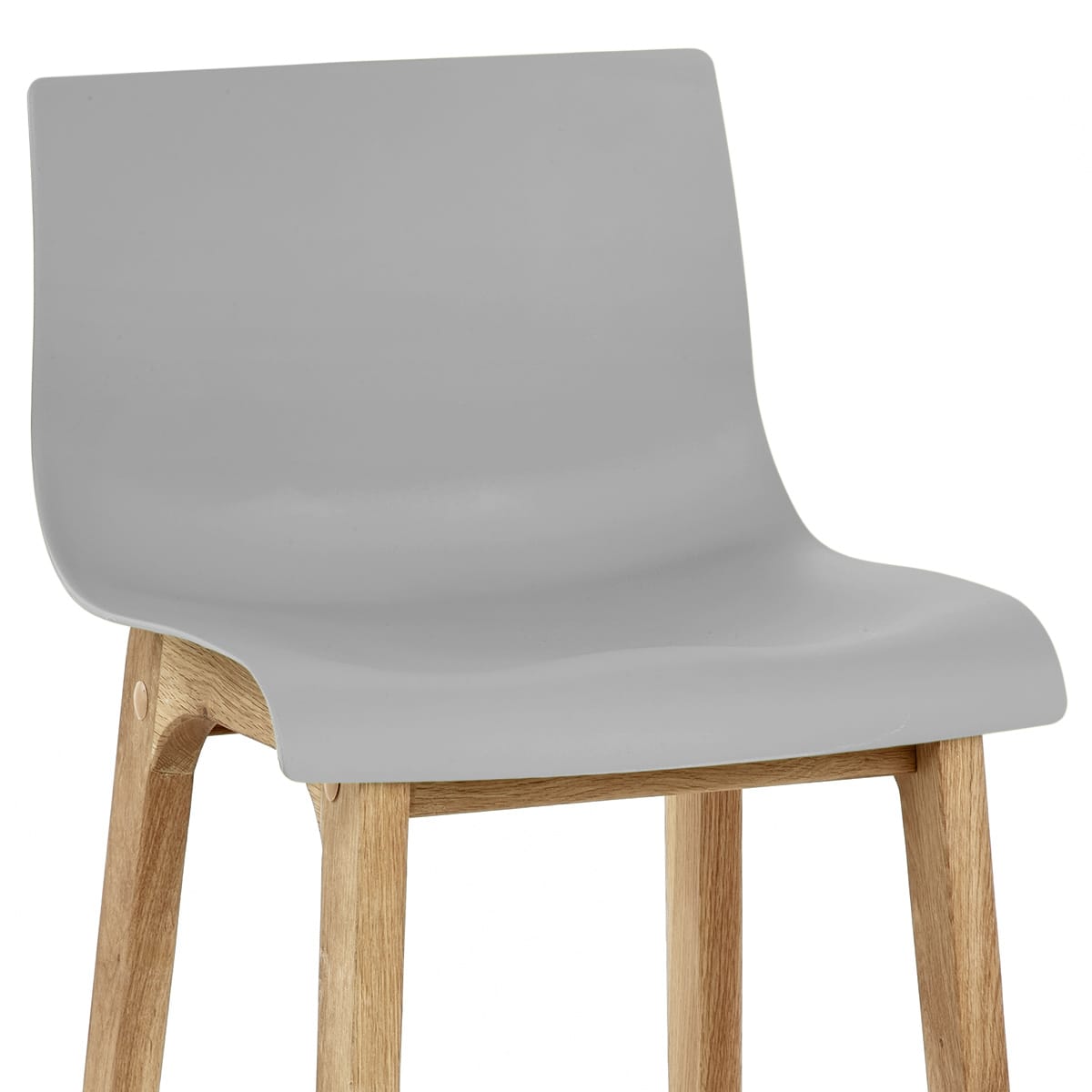 Taburete Madera Resina - Drift Alto Gris