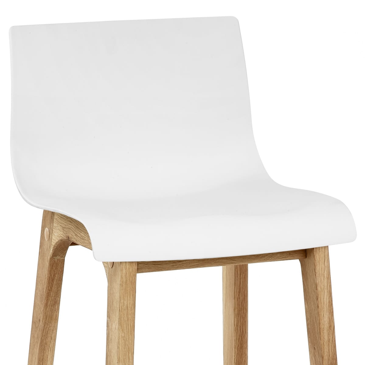 Taburete Madera Resina - Drift Alto Blanco