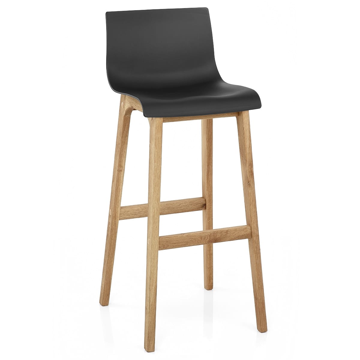 Taburete Madera Resina - Drift Alto Negro