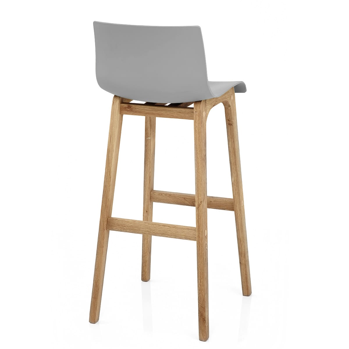 Taburete Madera Resina - Drift Alto Gris