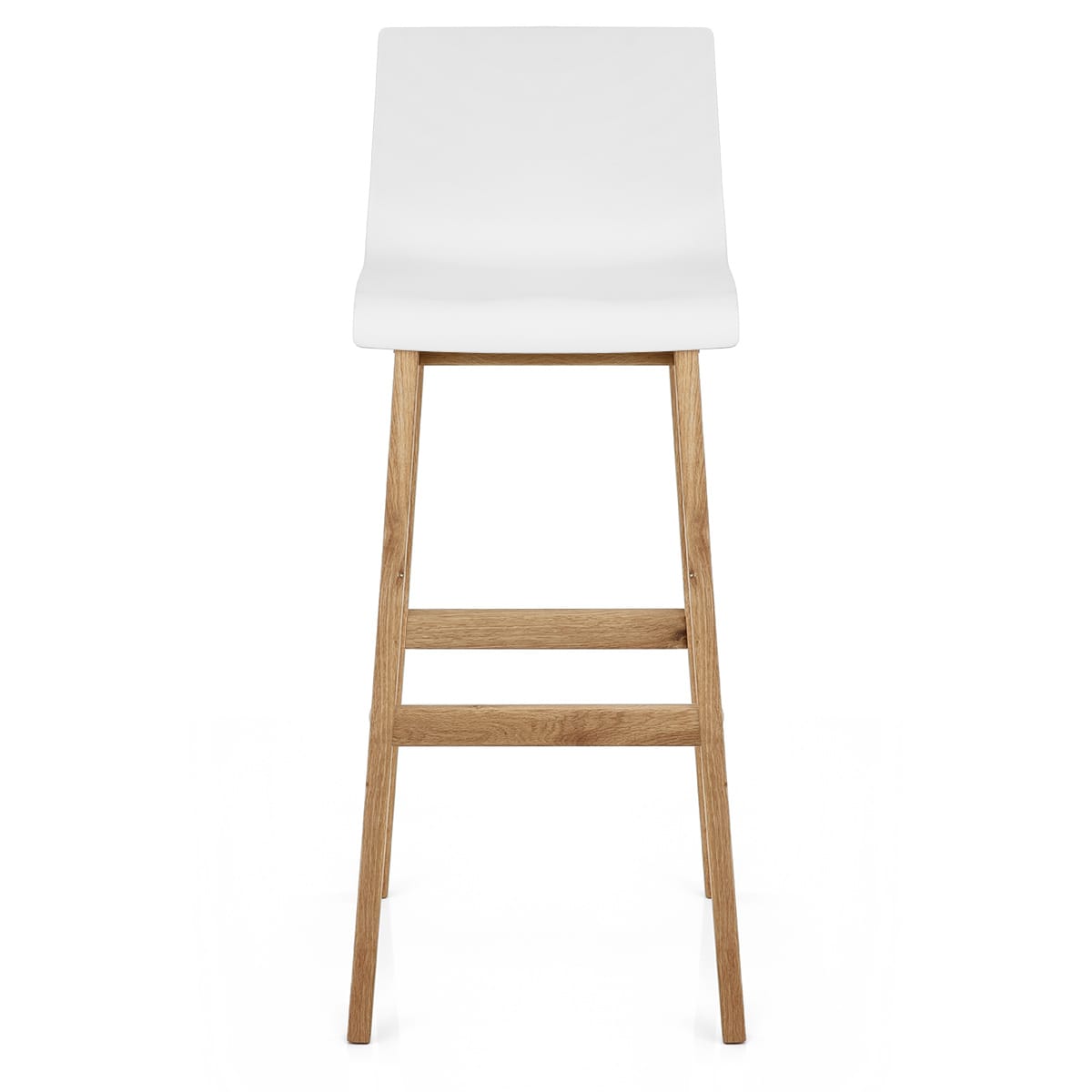 Taburete Madera Resina - Drift Alto Blanco