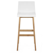 Taburete Madera Resina - Drift Alto Blanco