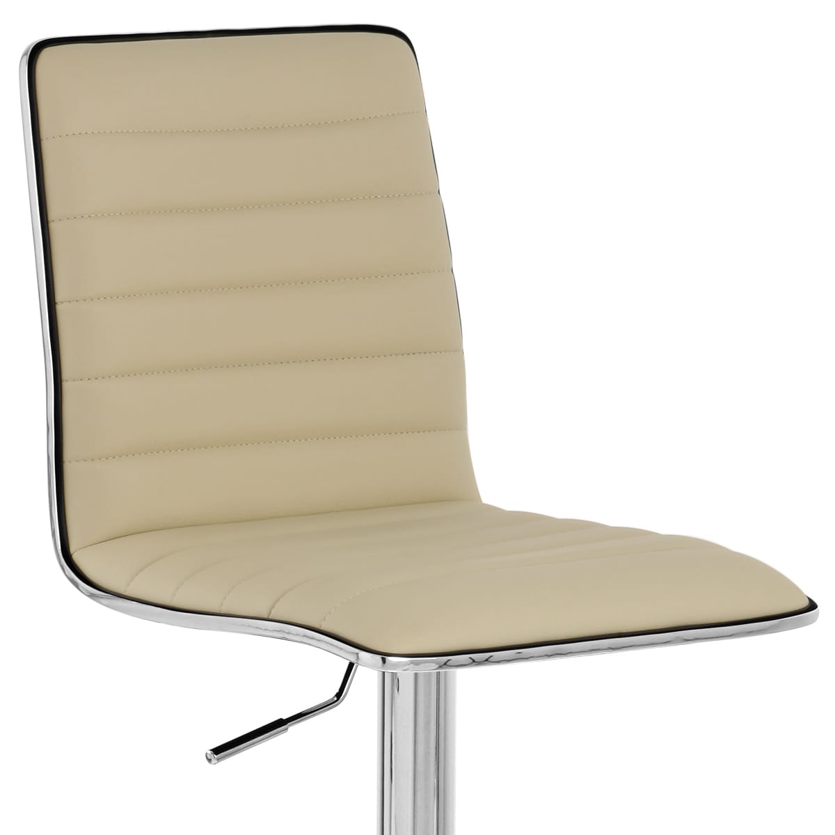 Taburete Polipiel Cromo - Hiline Crema