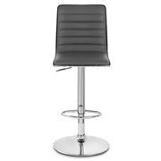 Taburete Polipiel Cromo - Hiline Gris