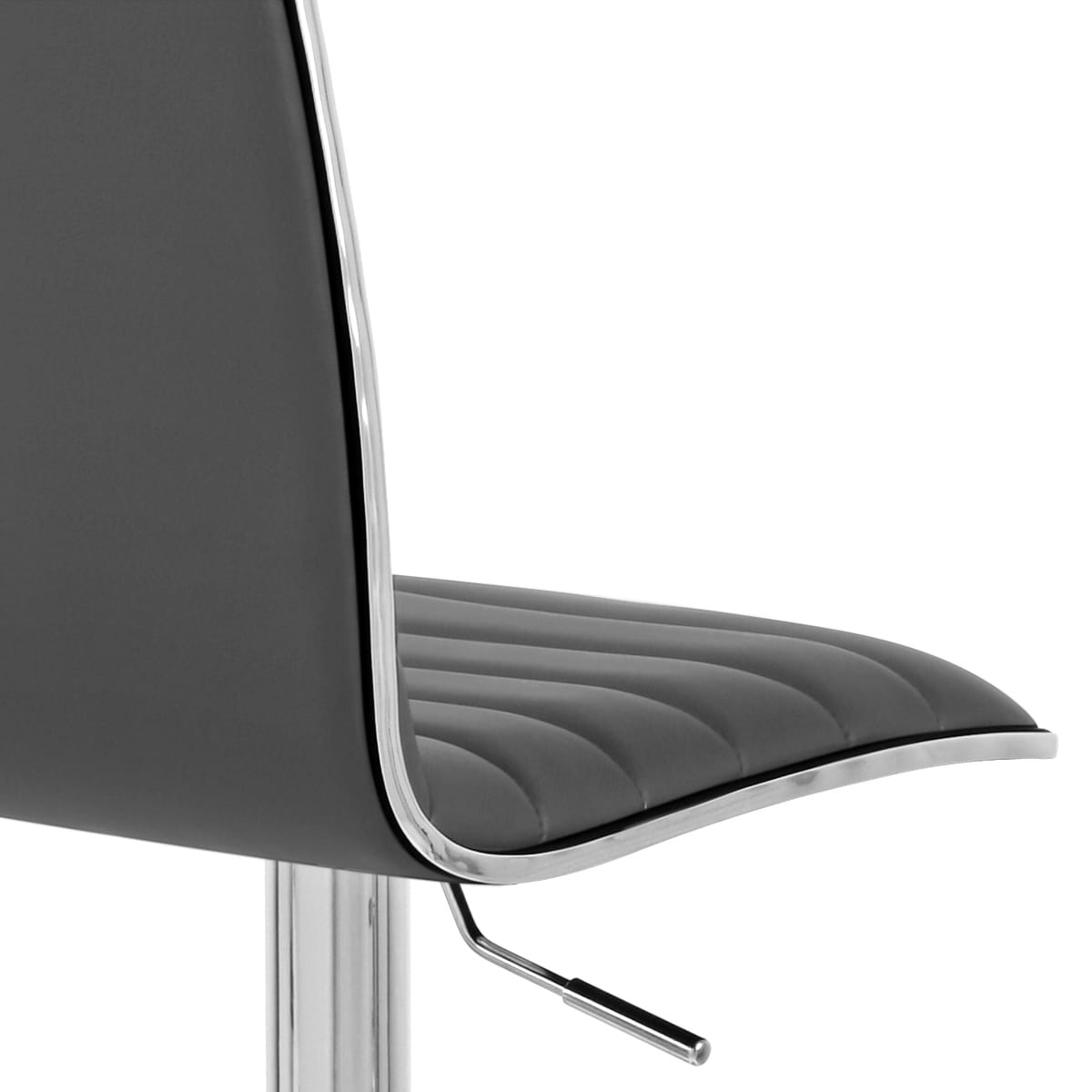 Taburete Polipiel Cromo - Hiline Gris