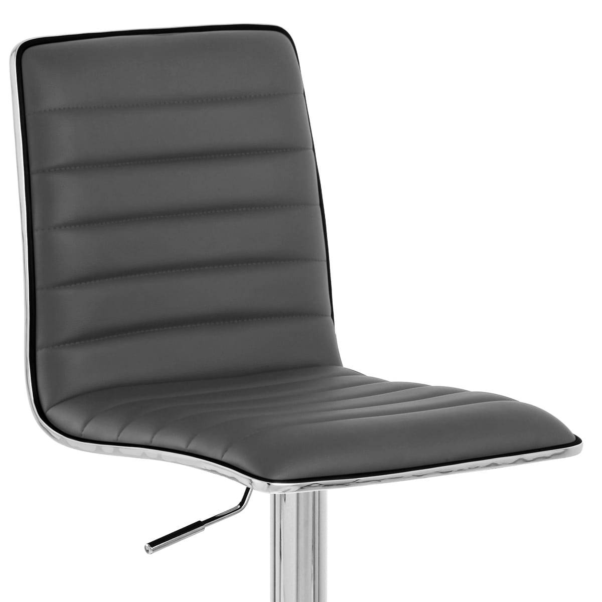 Taburete Polipiel Cromo - Hiline Gris