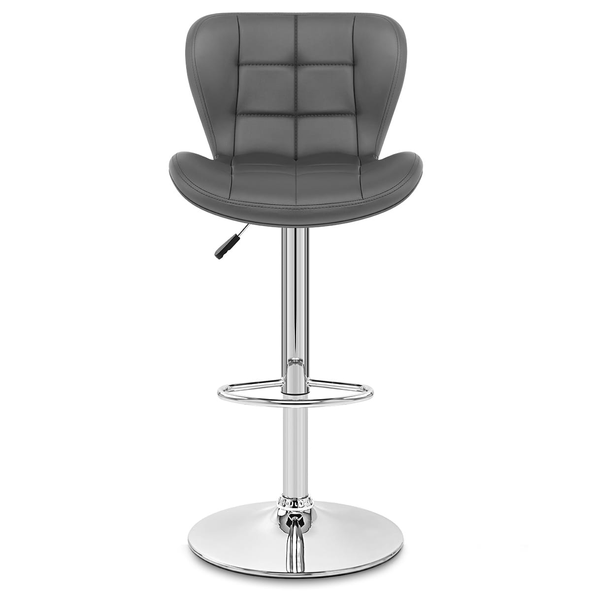 Taburete Polipiel Cromo - Houston Gris