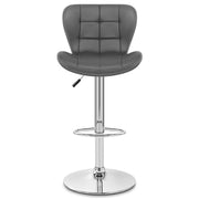 Taburete Polipiel Cromo - Houston Gris