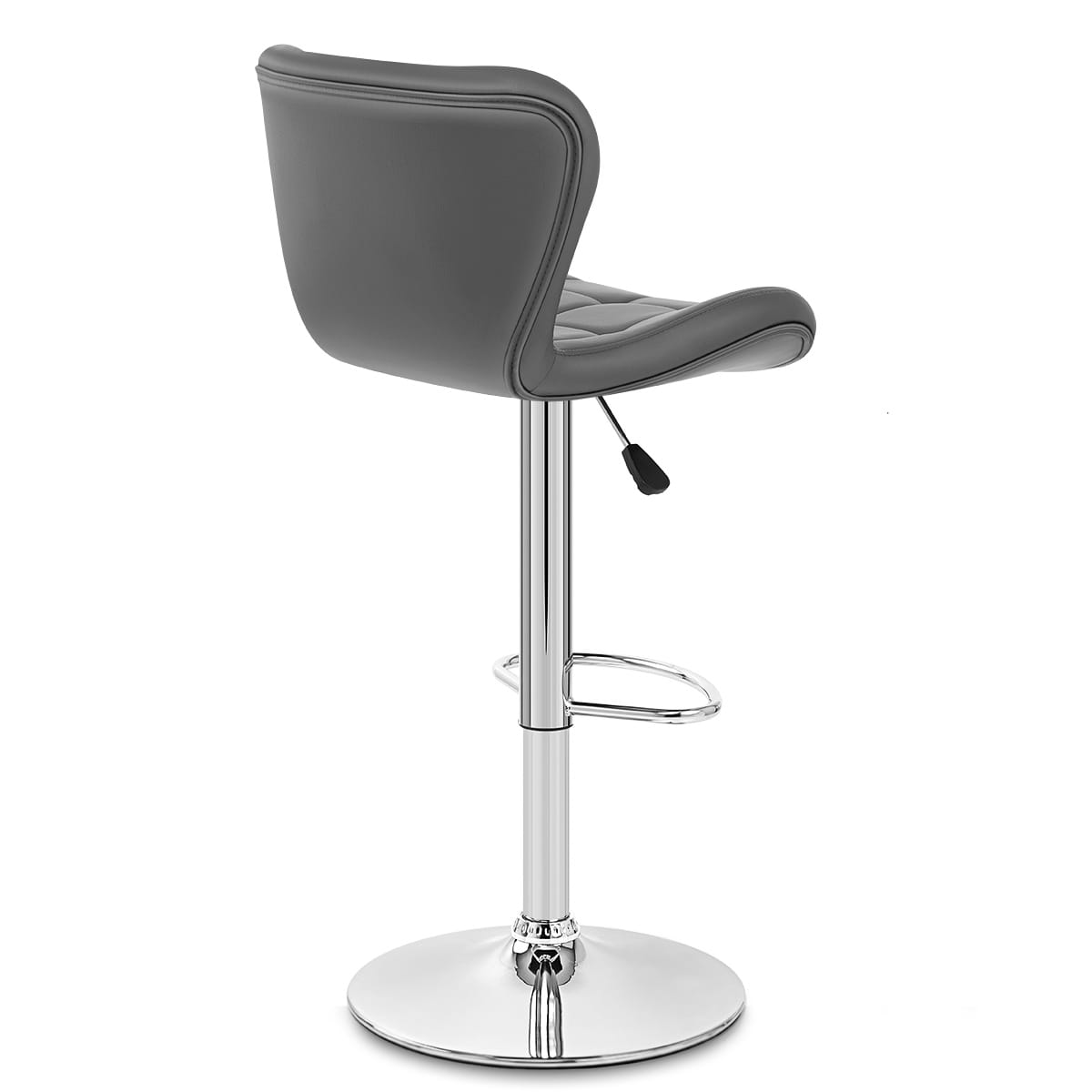 Taburete Polipiel Cromo - Houston Gris