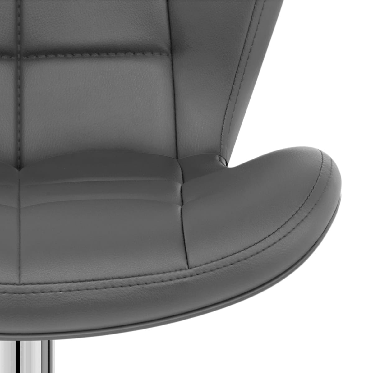 Taburete Polipiel Cromo - Houston Gris