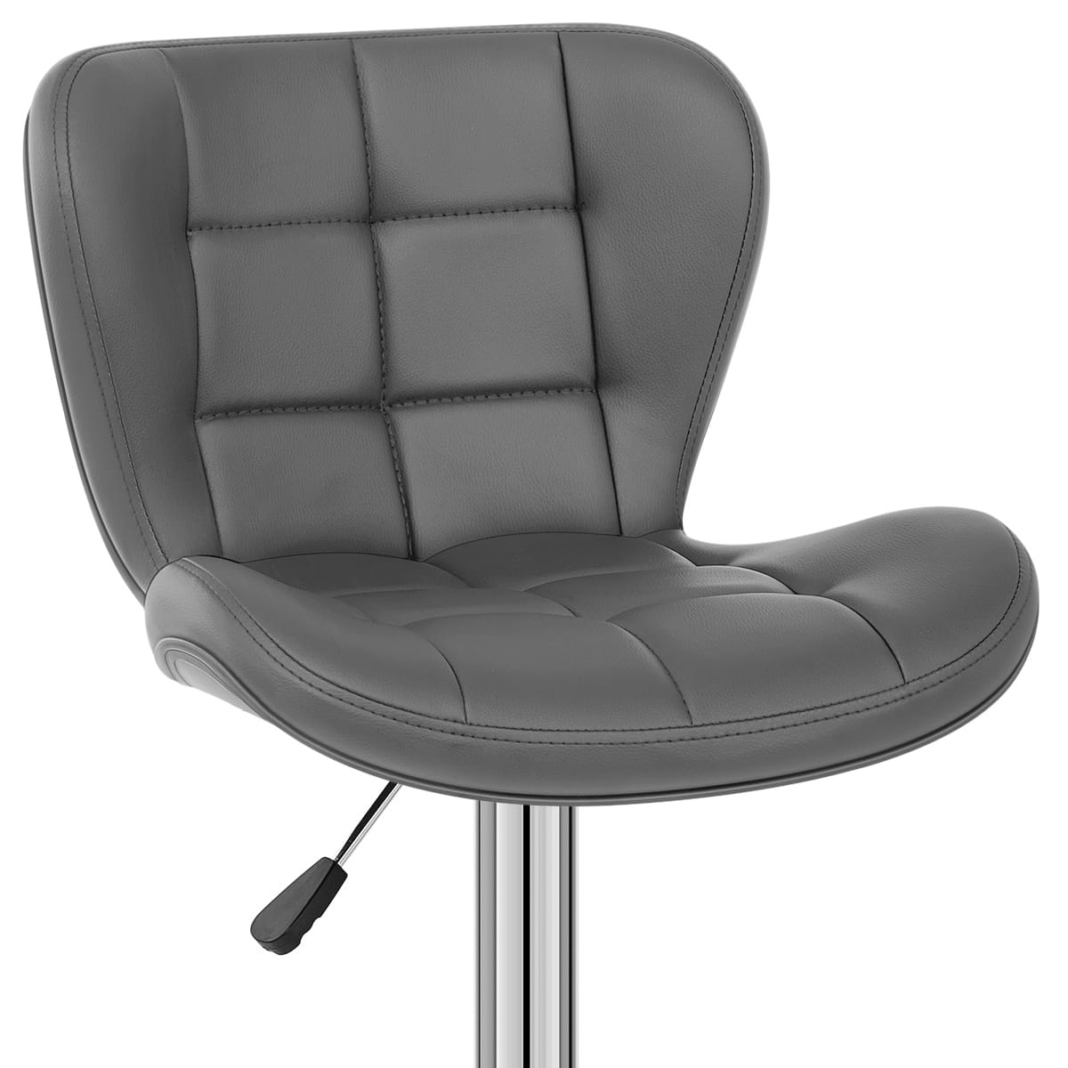 Taburete Polipiel Cromo - Houston Gris