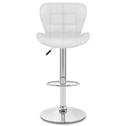 Taburete Polipiel Cromo - Houston Blanco