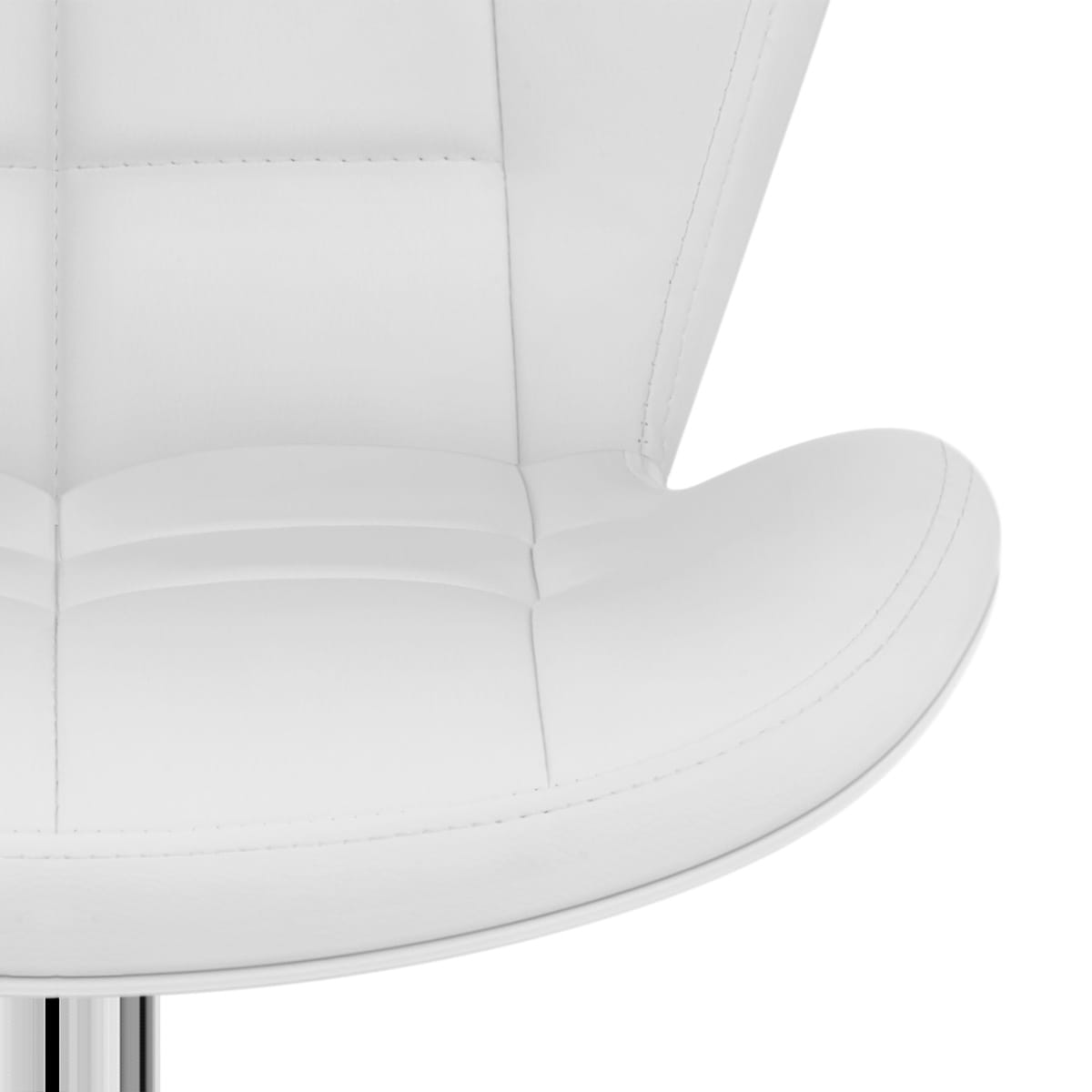 Taburete Polipiel Cromo - Houston Blanco