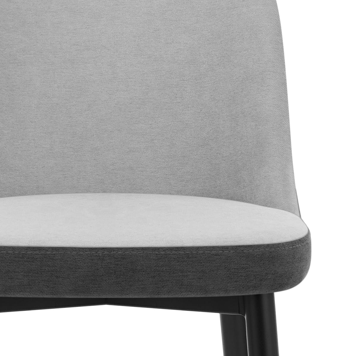 Taburete Tela Cromo - Hudson Gris