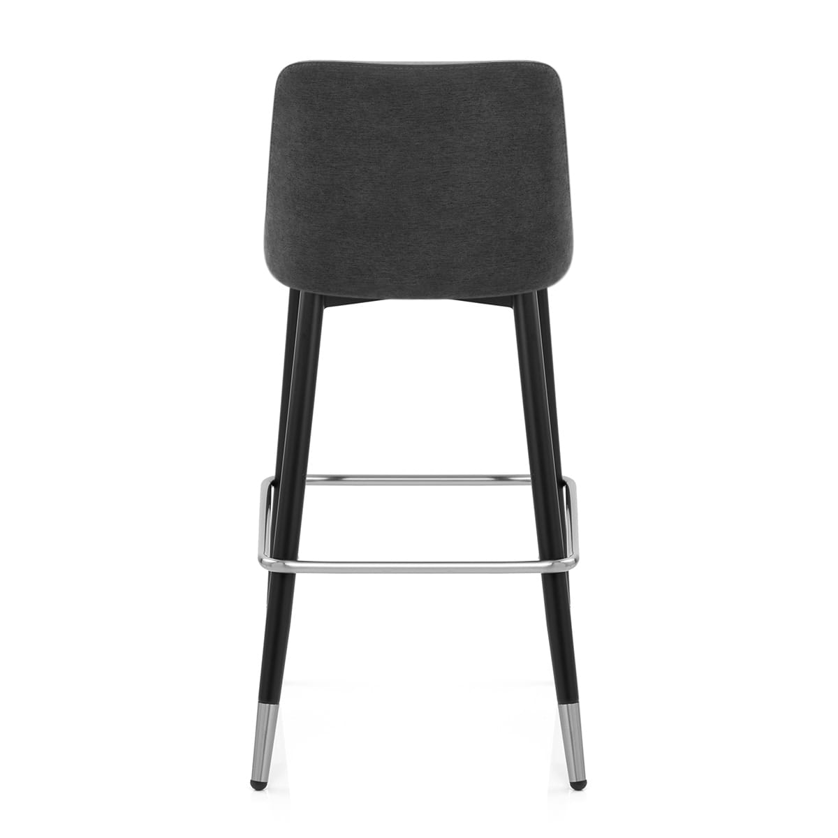 Taburete Tela Cromo - Hudson Gris