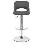 Taburete Cuero Sintético - Hugo Gris