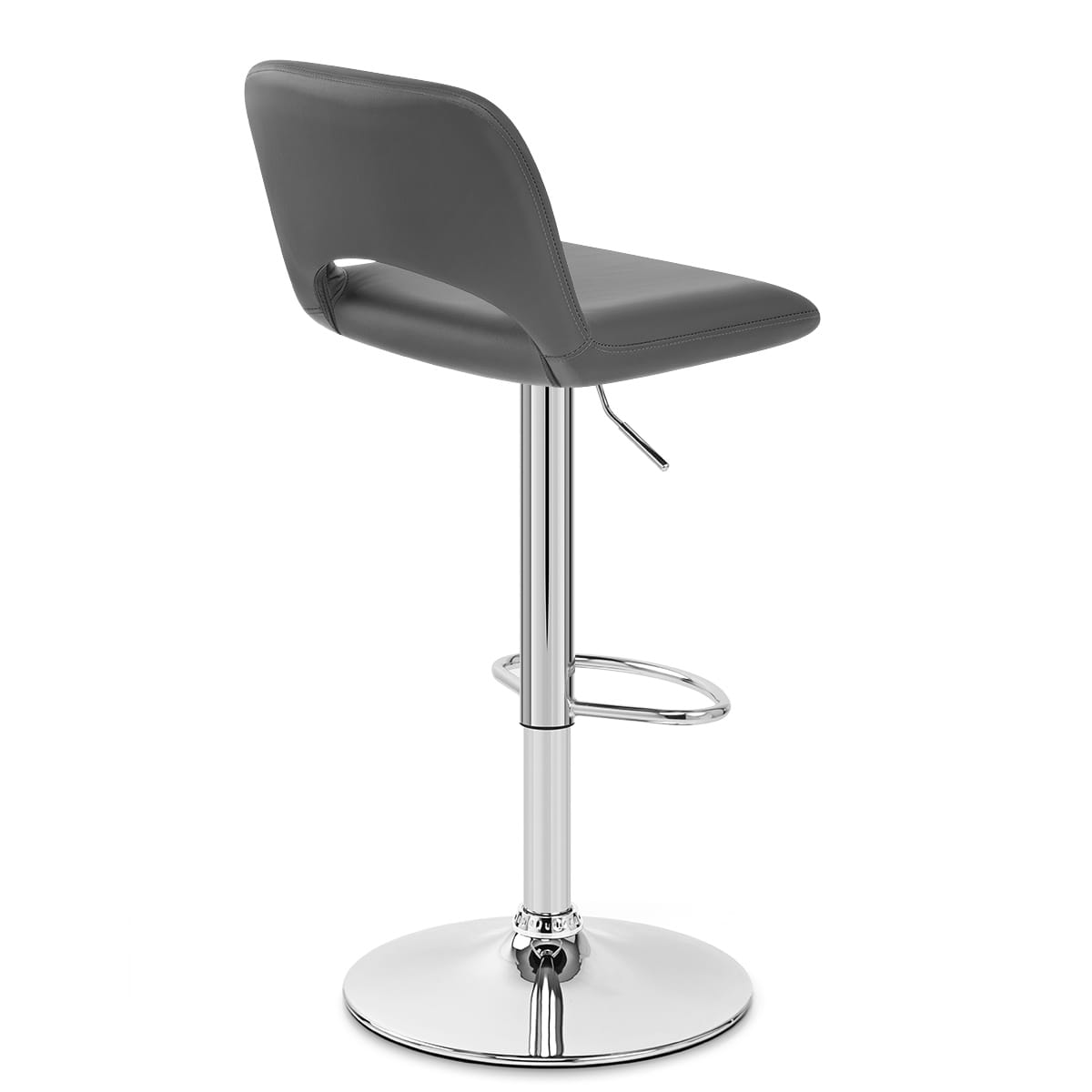 Taburete Cuero Sintético - Hugo Gris