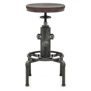 Taburete Madera Metal - Hydrant Gunmetal Madera