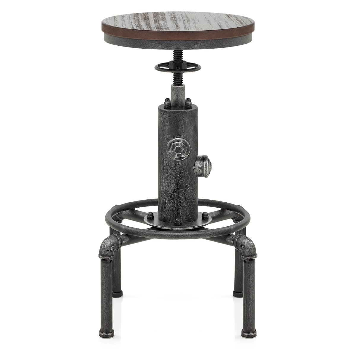 Taburete Madera Metal - Hydrant Gunmetal Madera
