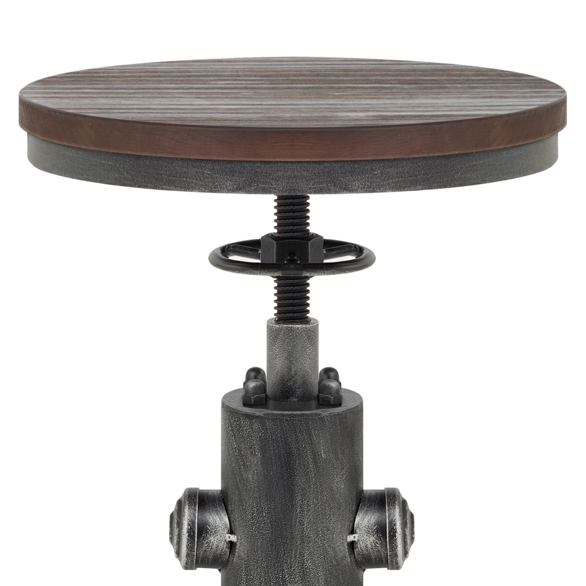Taburete Madera Metal - Hydrant Gunmetal Madera