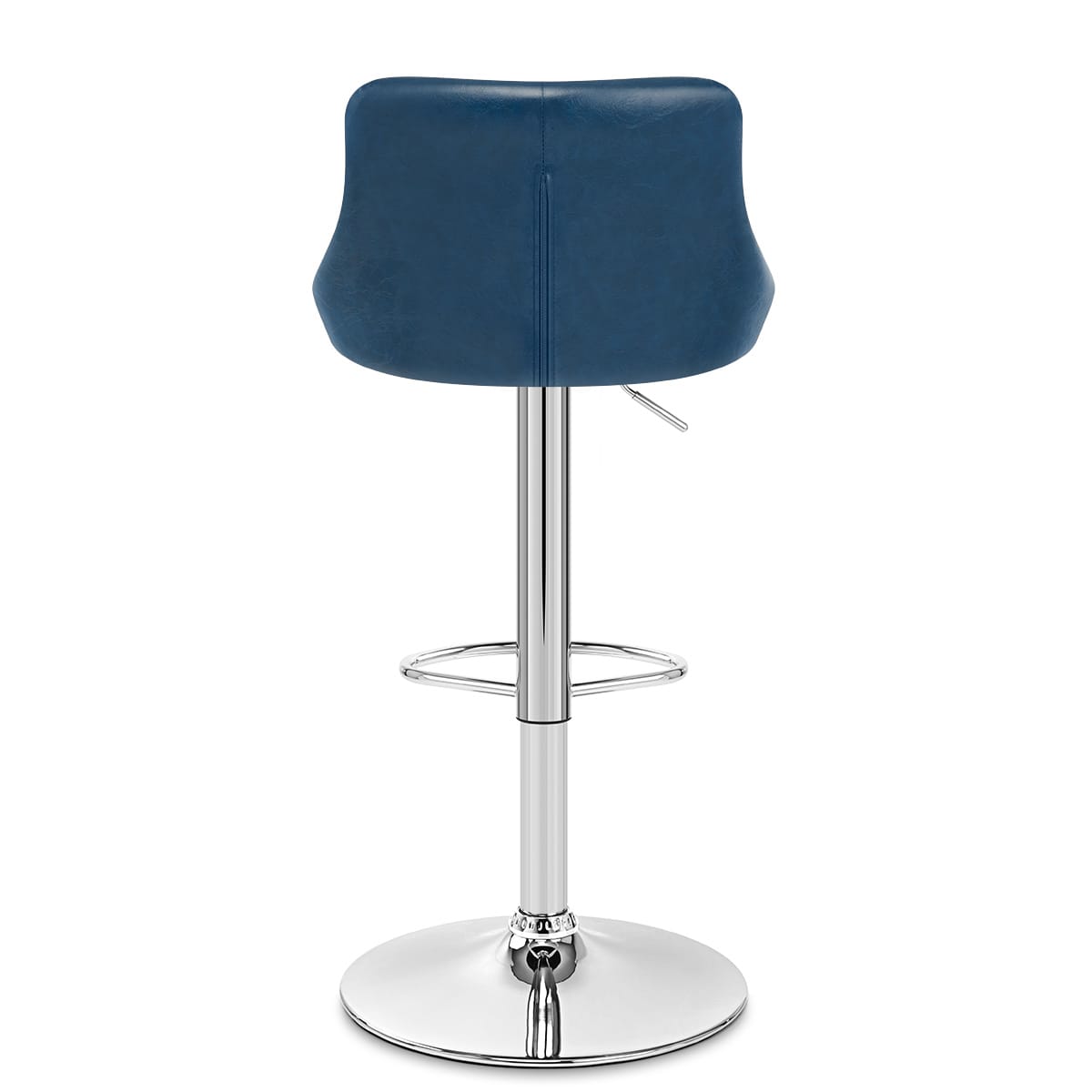 Taburete Cuero Sintético Anticado - Hype Azul
