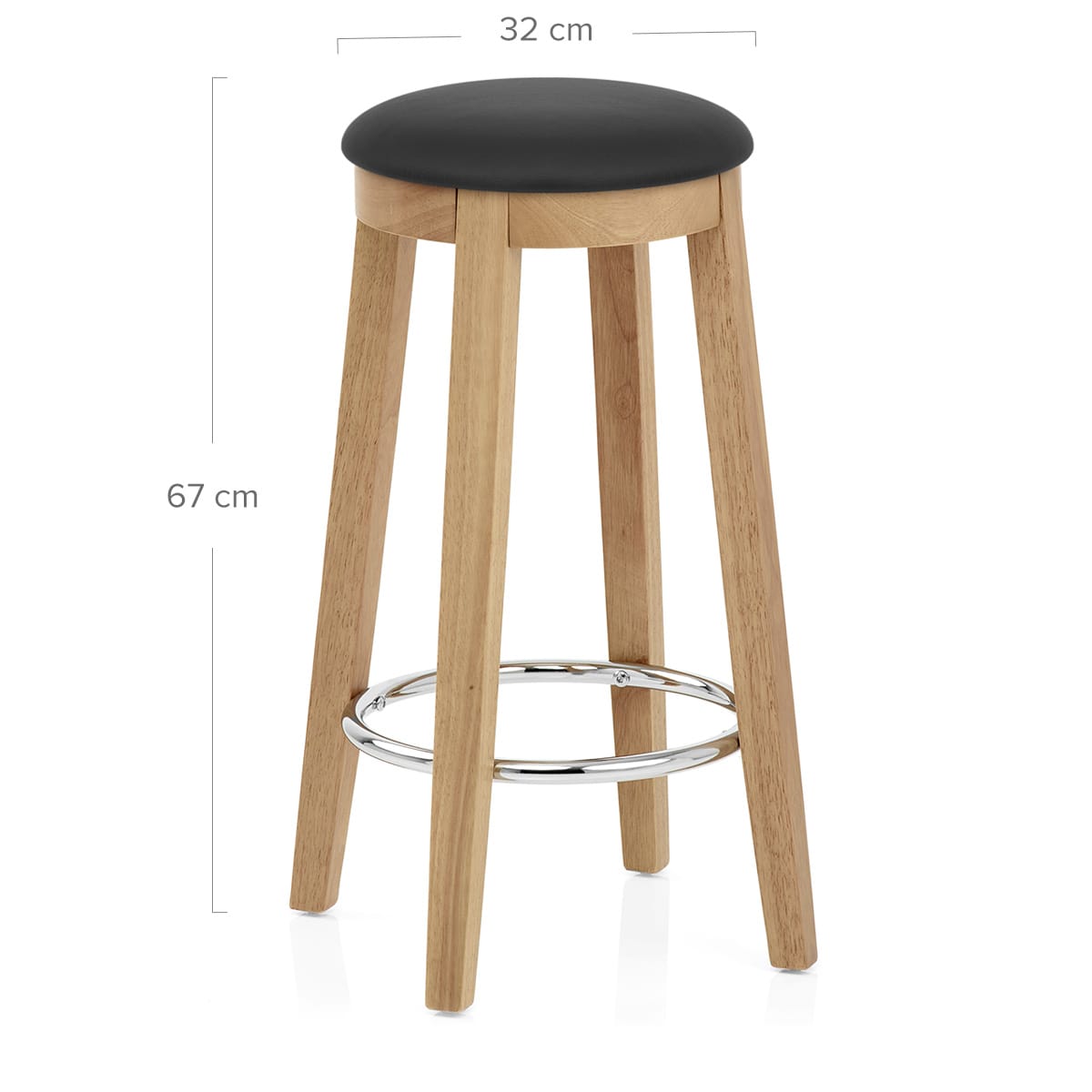Taburete Roble - Ikon Negro