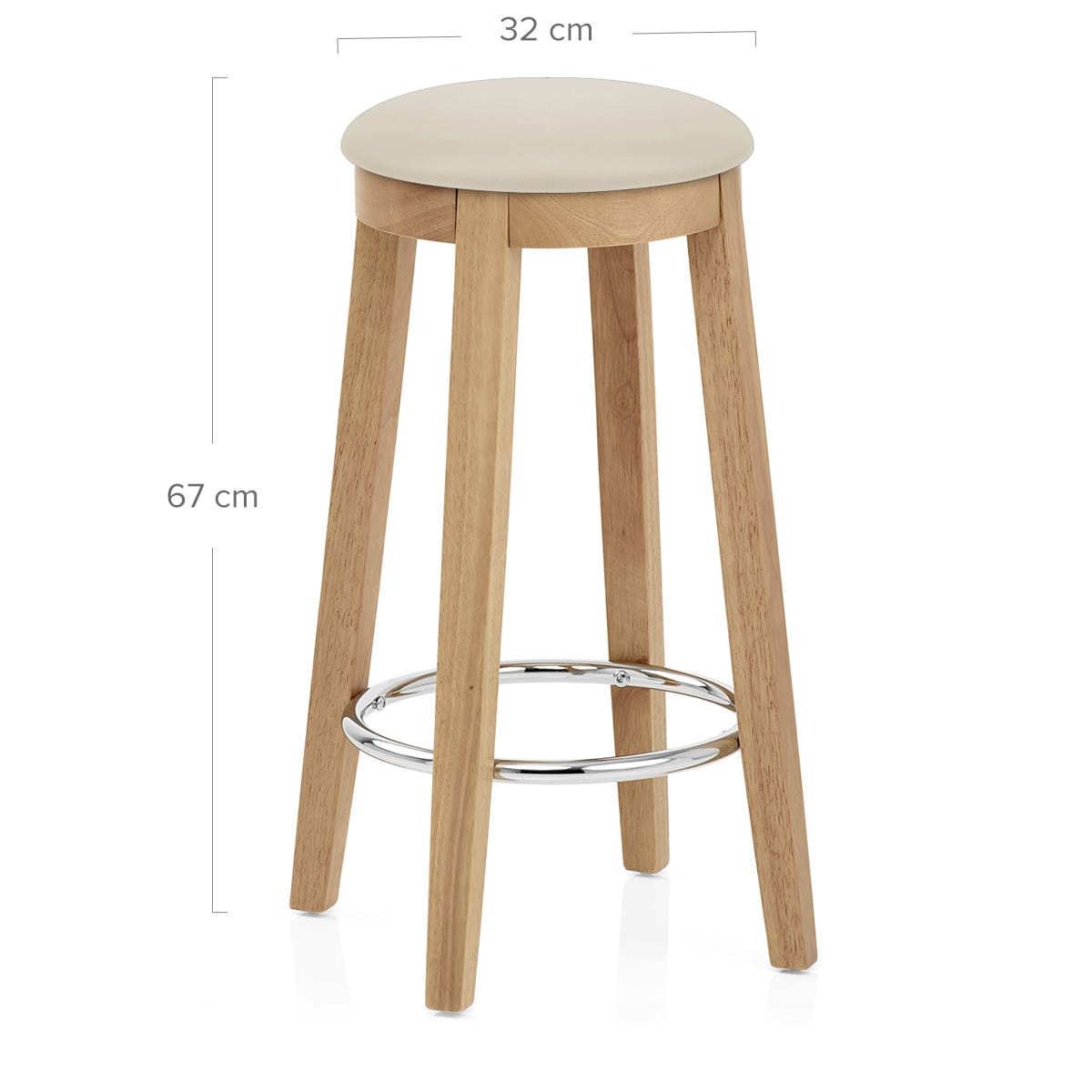 Taburete Roble - Ikon Crema