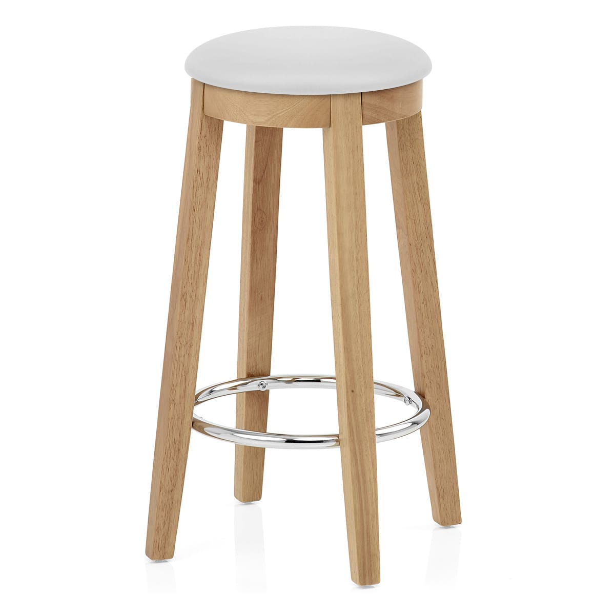 Taburete Roble - Ikon Blanco