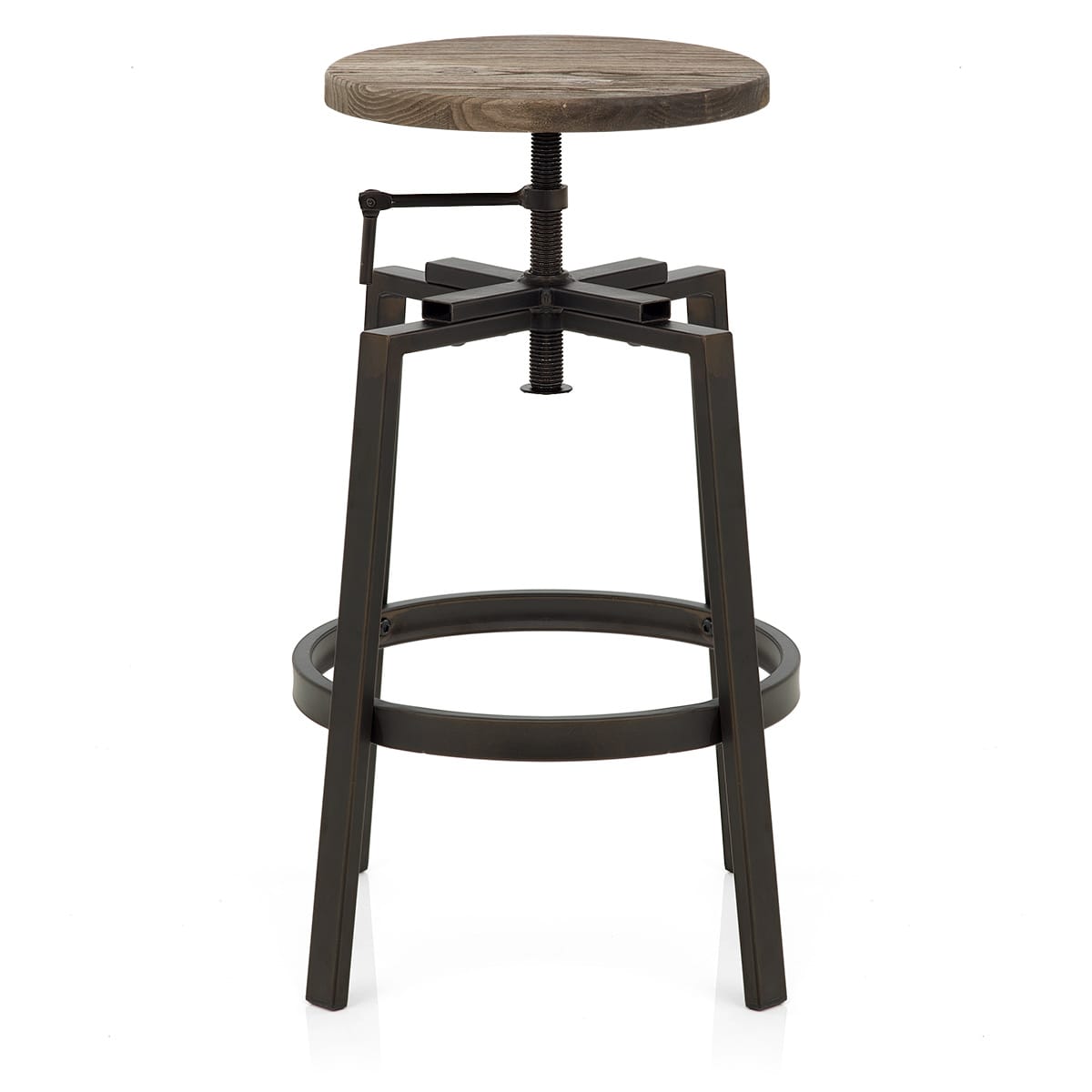 Taburete Madera Oscura - Industrial Turner Madera
