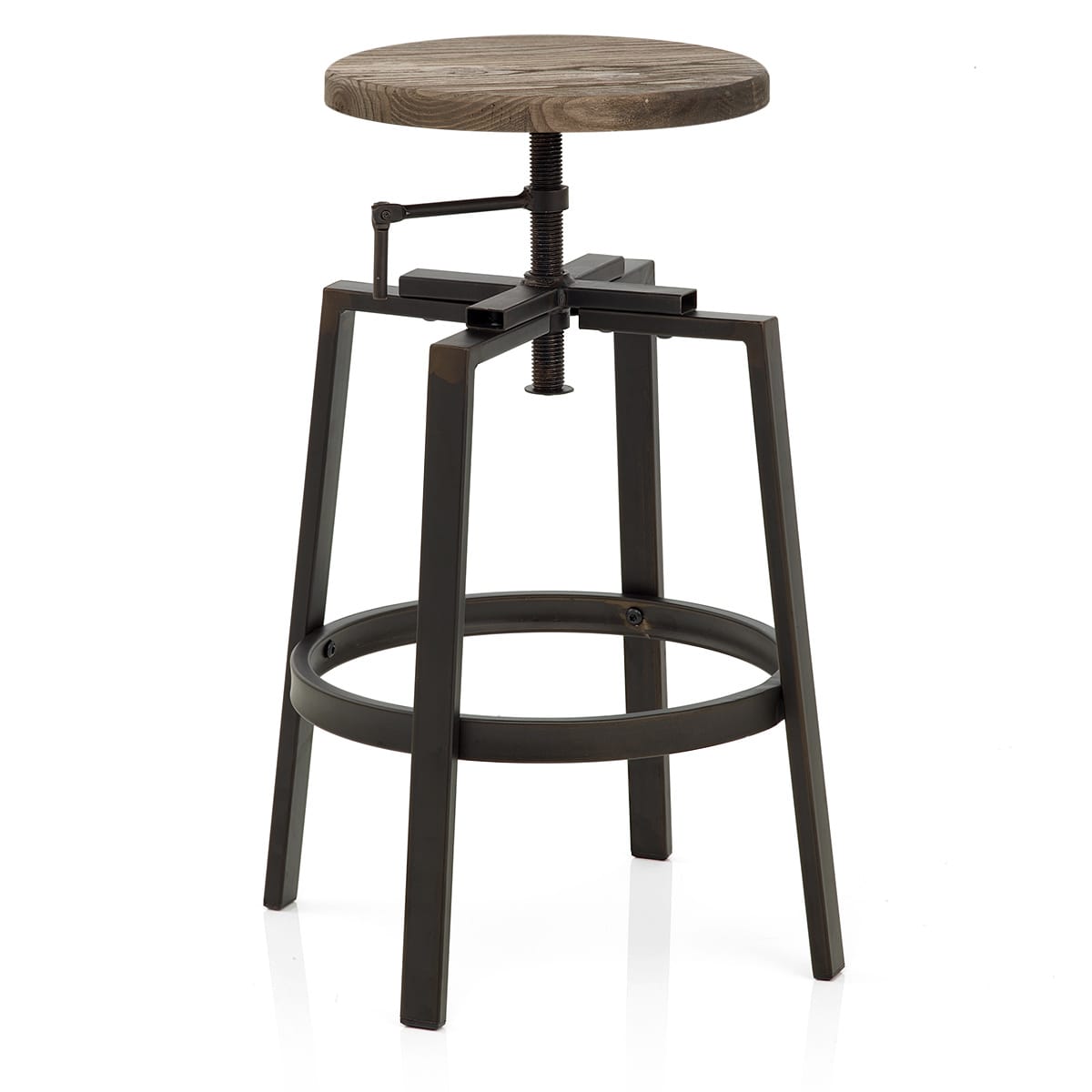 Taburete Madera Oscura - Industrial Turner Madera