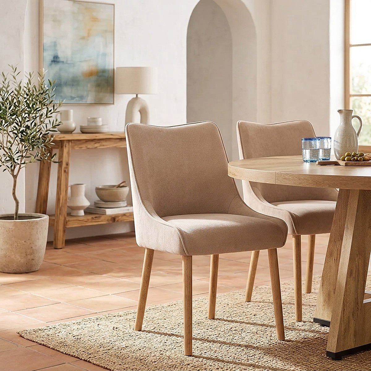 Silla Tela Madera - Isabella Crema