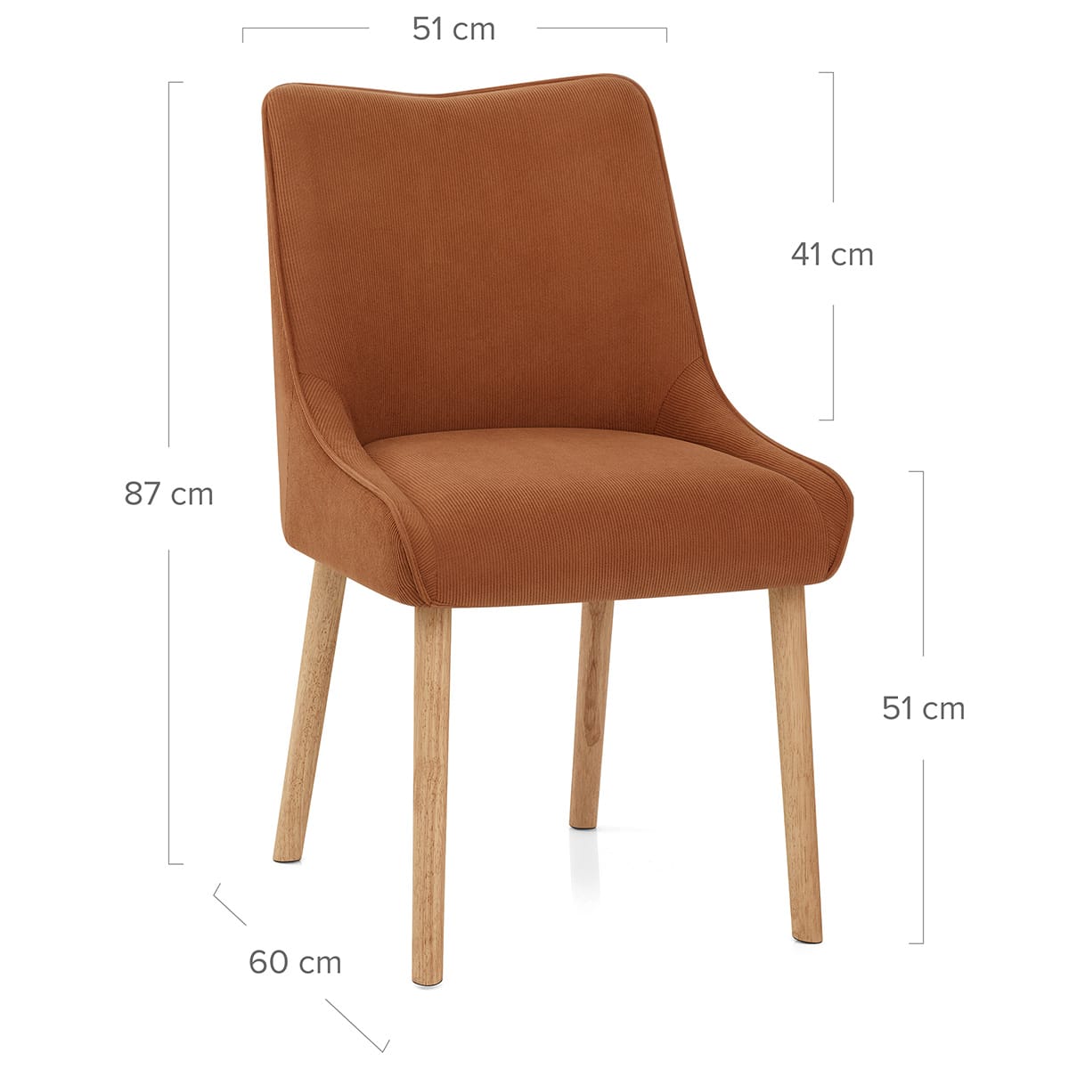 Silla Tela Madera - Isabella Marrón