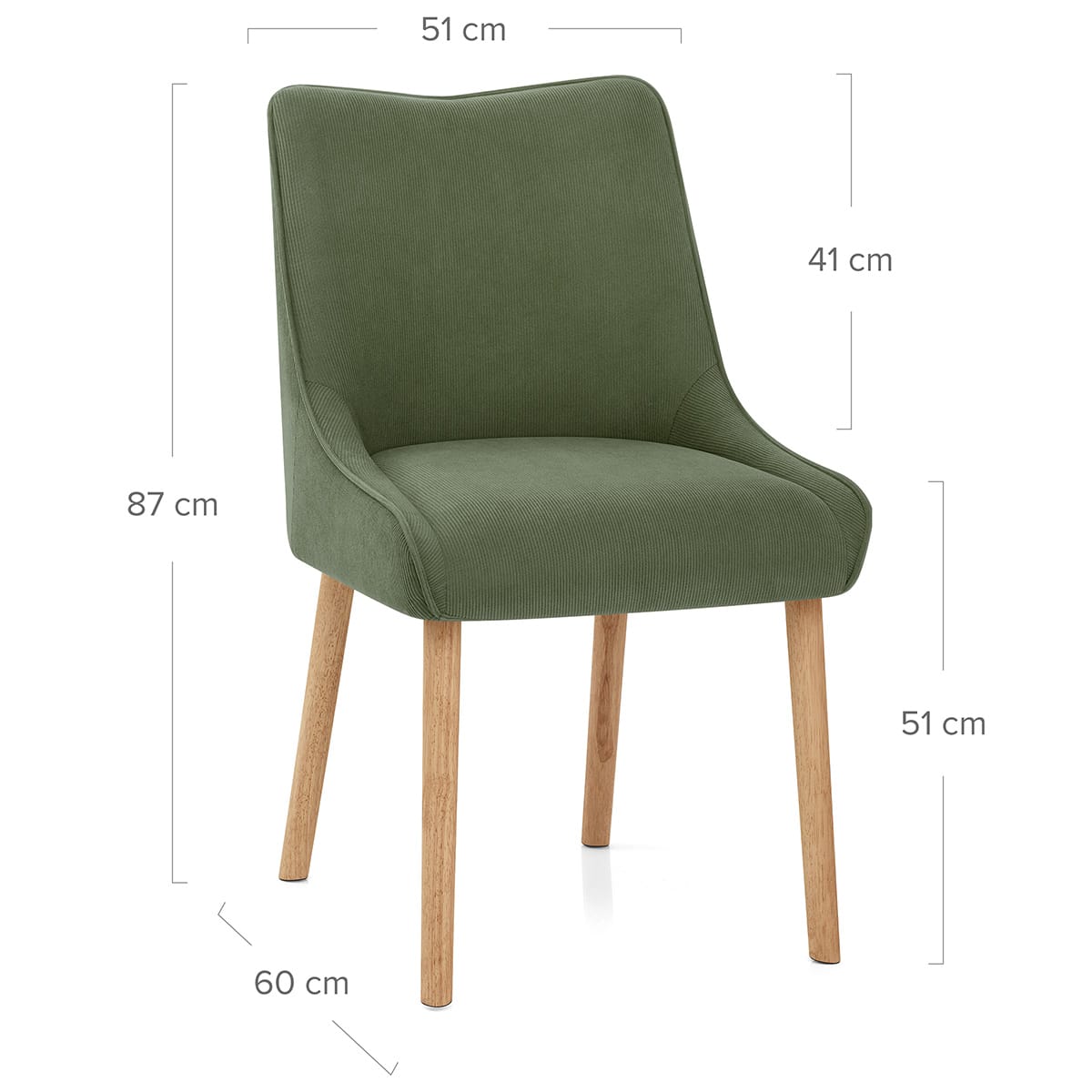 Silla Tela Madera - Isabella Verde