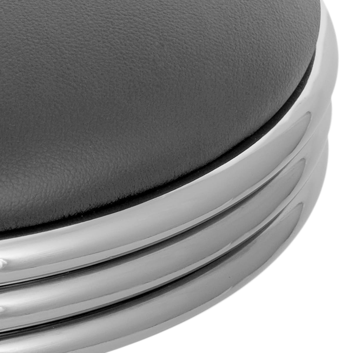 Taburete Polipiel Cromo - Java Gris