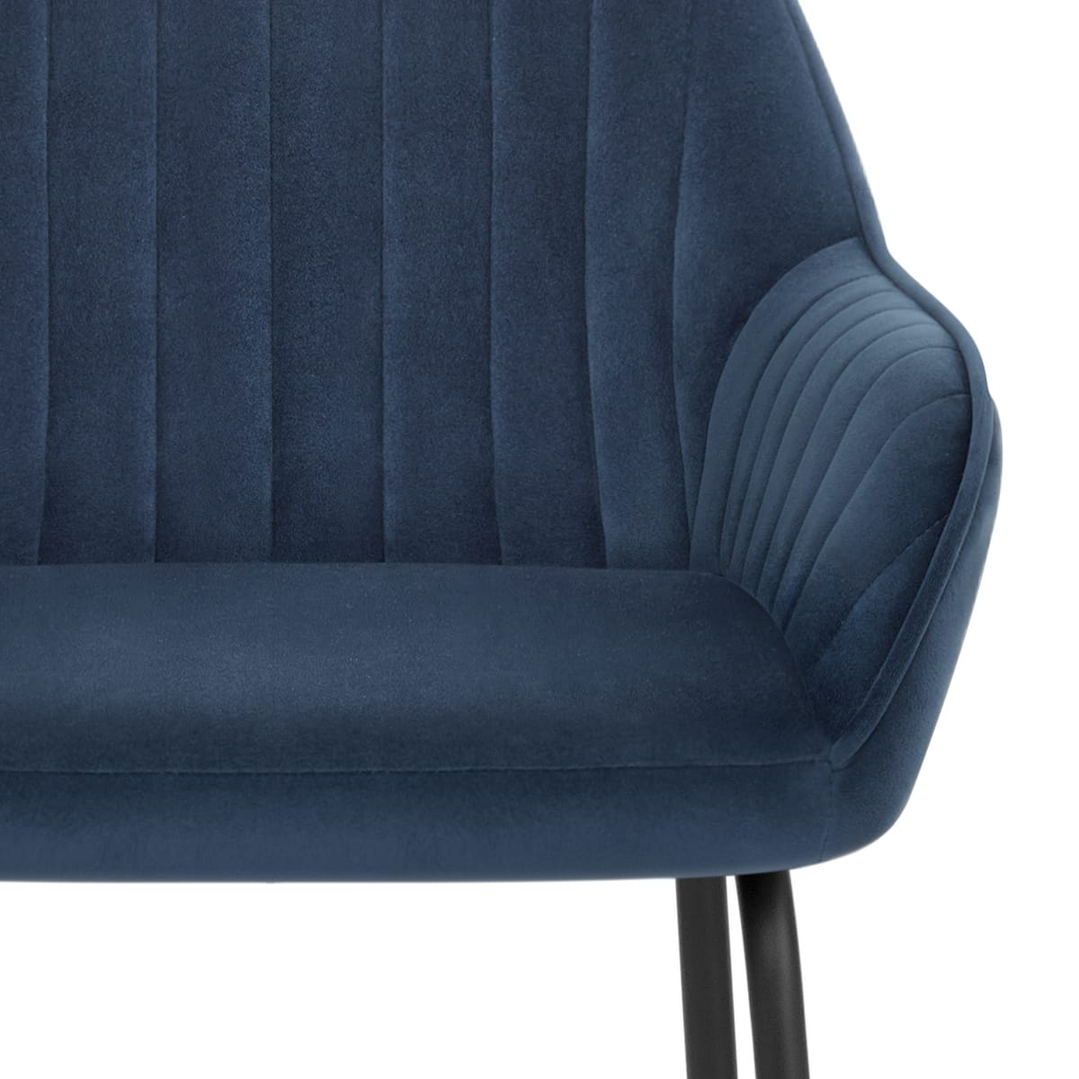 Taburete Terciopelo Metal - Kanto Azul