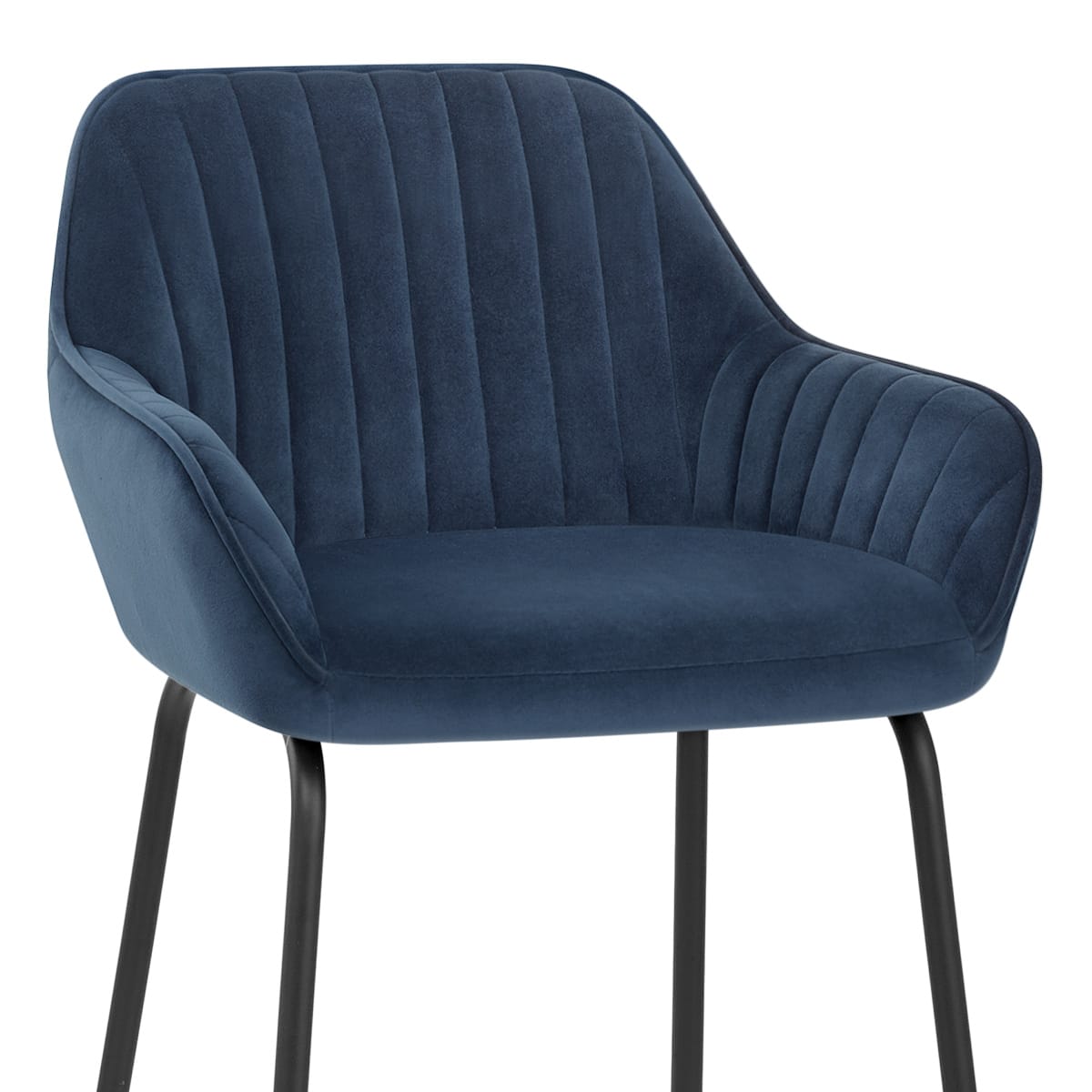 Taburete Terciopelo Metal - Kanto Azul