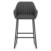 Taburete Polipiel Metal - Kanto Gris Oscuro