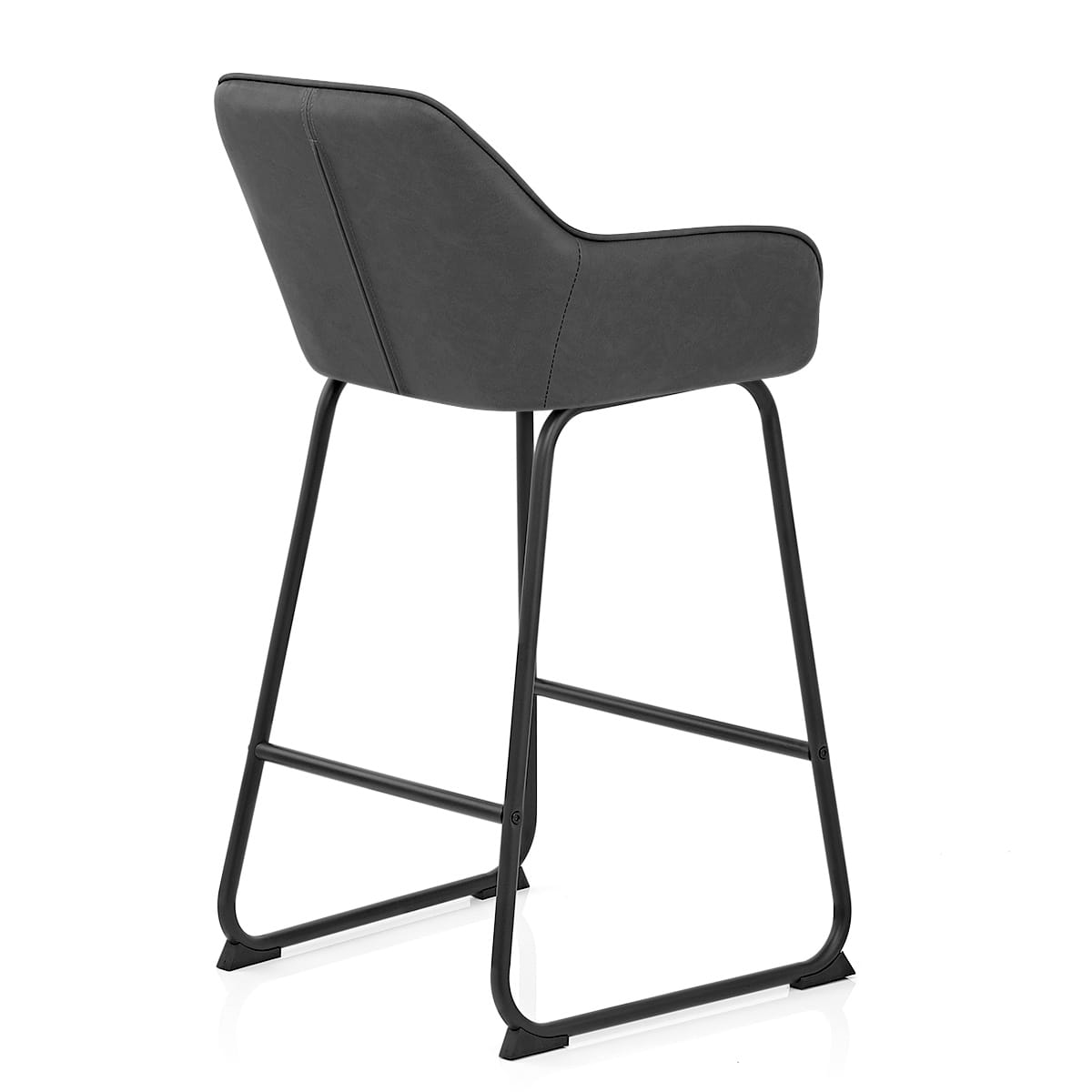 Taburete Polipiel Metal - Kanto Gris Oscuro