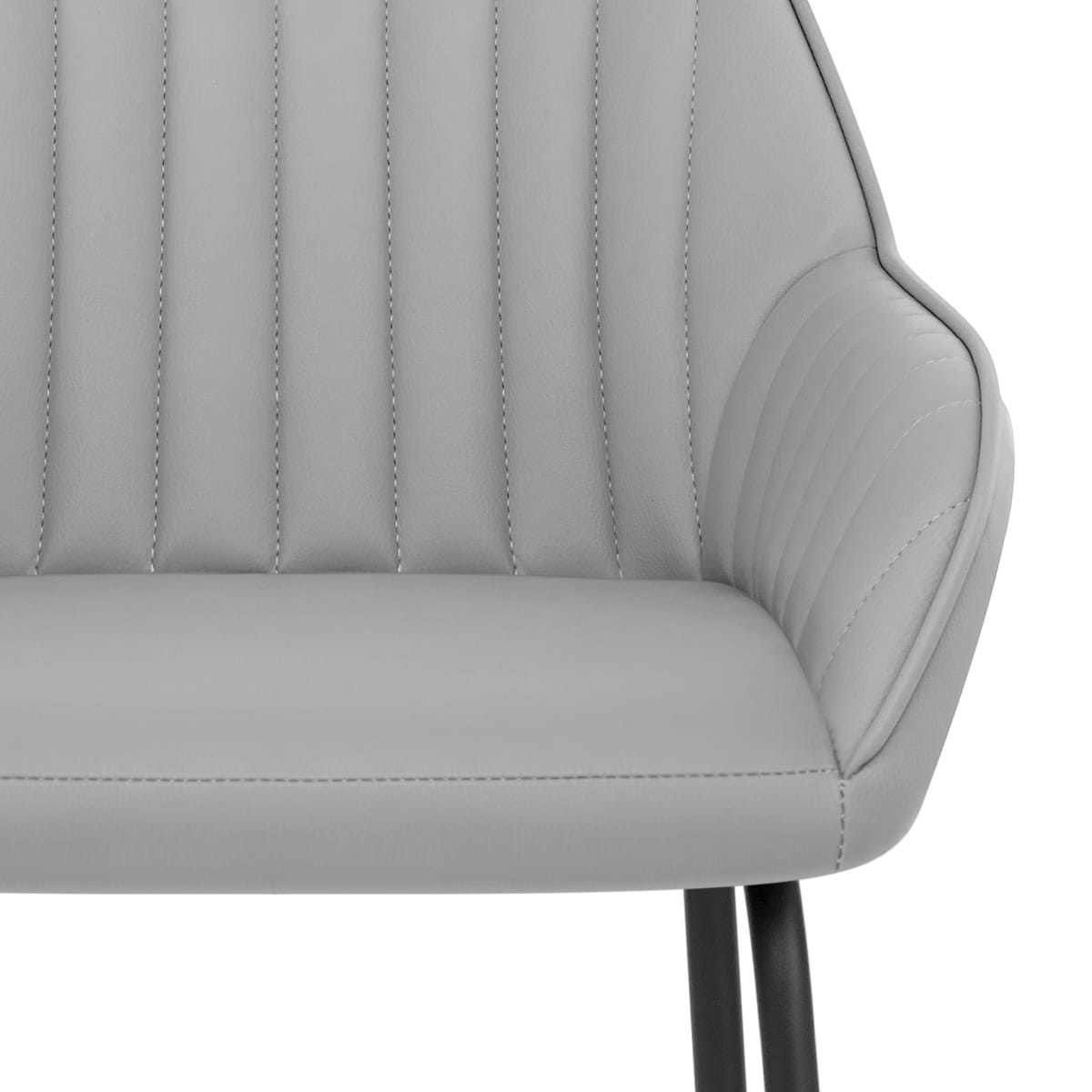 Taburete Polipiel Metal - Kanto Gris