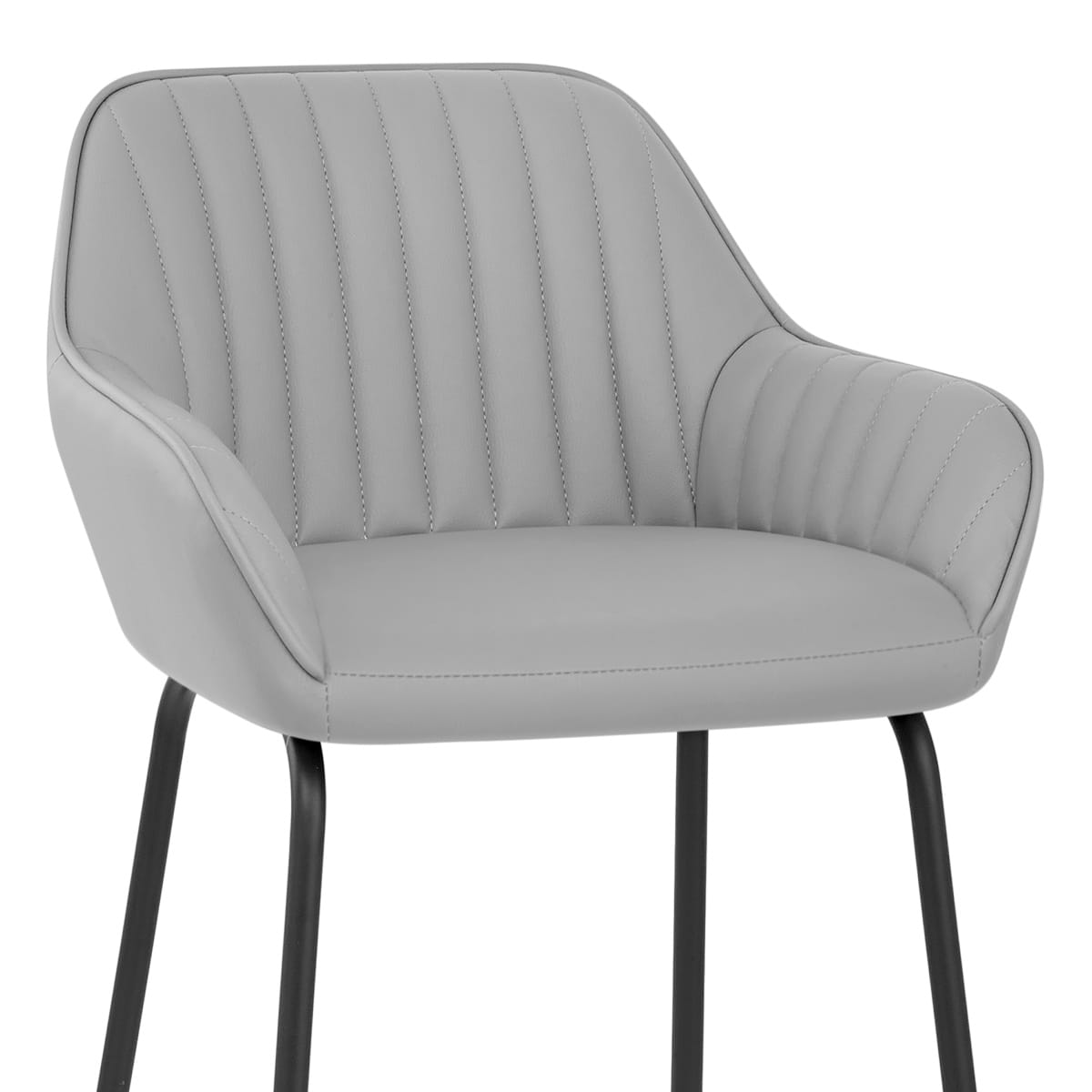Taburete Polipiel Metal - Kanto Gris