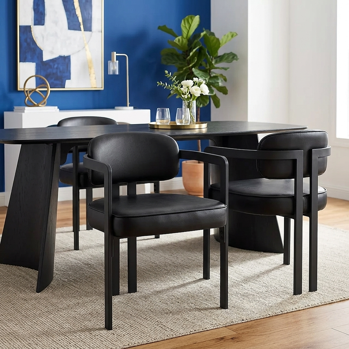 Silla Cuero Auténtico - Kara Negro
