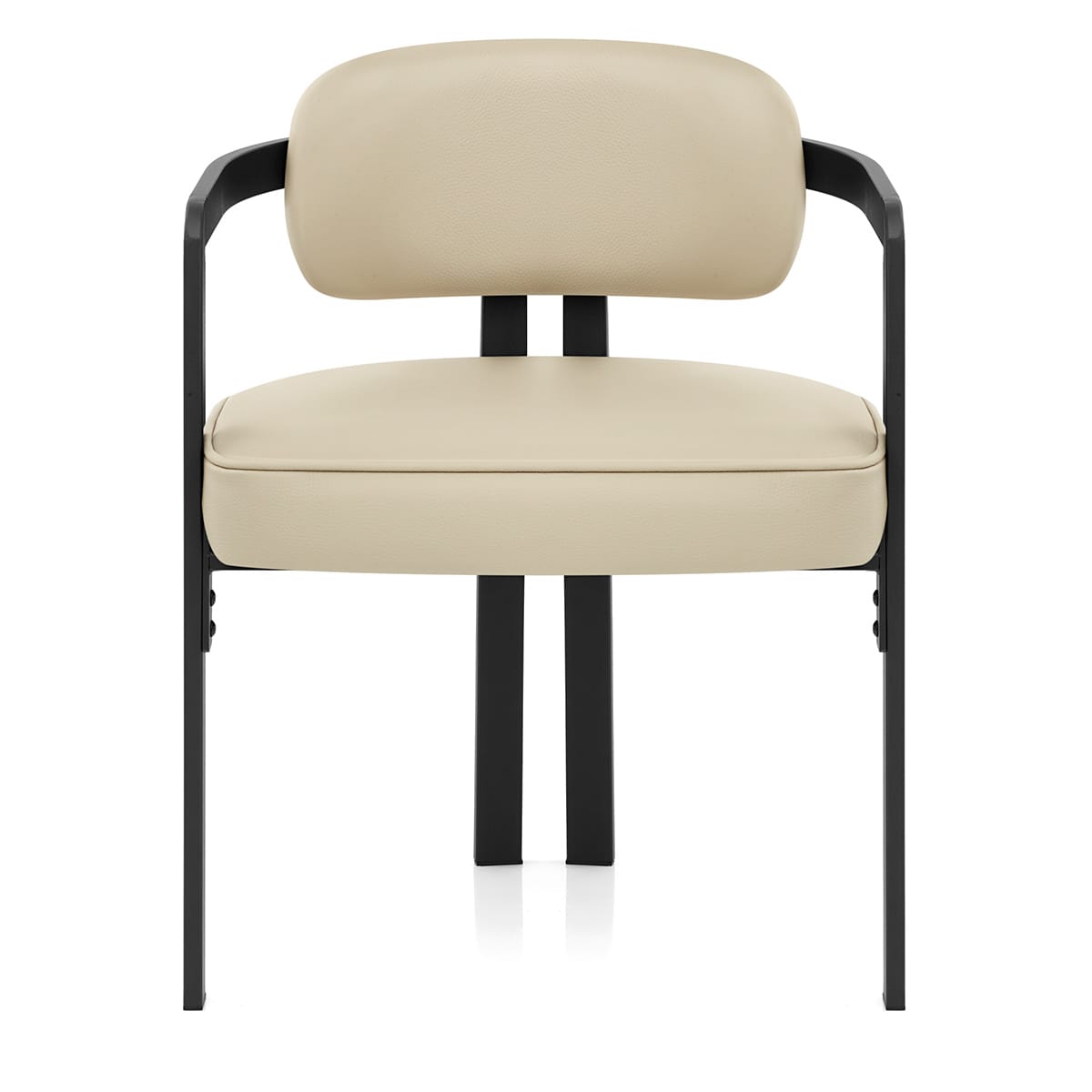 Silla Cuero Auténtico - Kara Crema