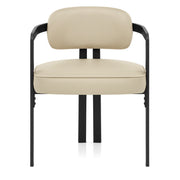 Silla Cuero Auténtico - Kara Crema