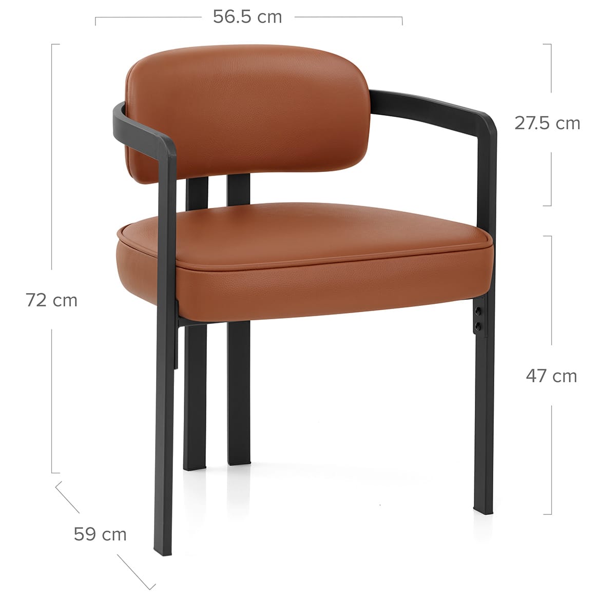 Silla Cuero Auténtico - Kara Marrón