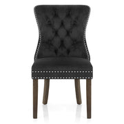 Silla Terciopelo Madera - Kensington Negro