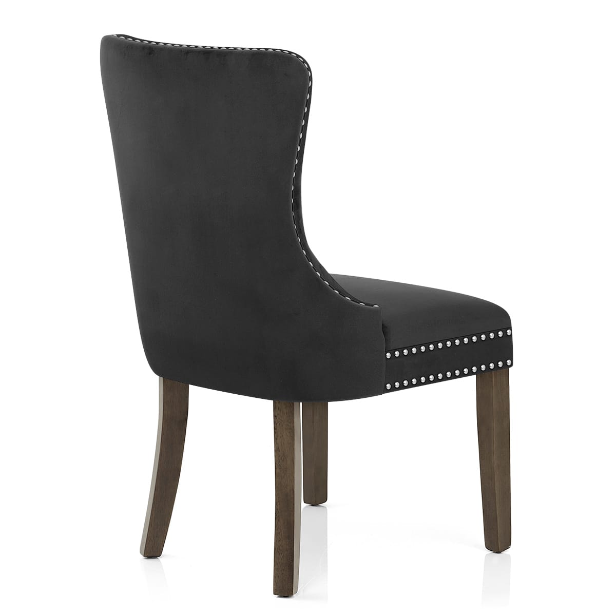 Silla Terciopelo Madera - Kensington Negro