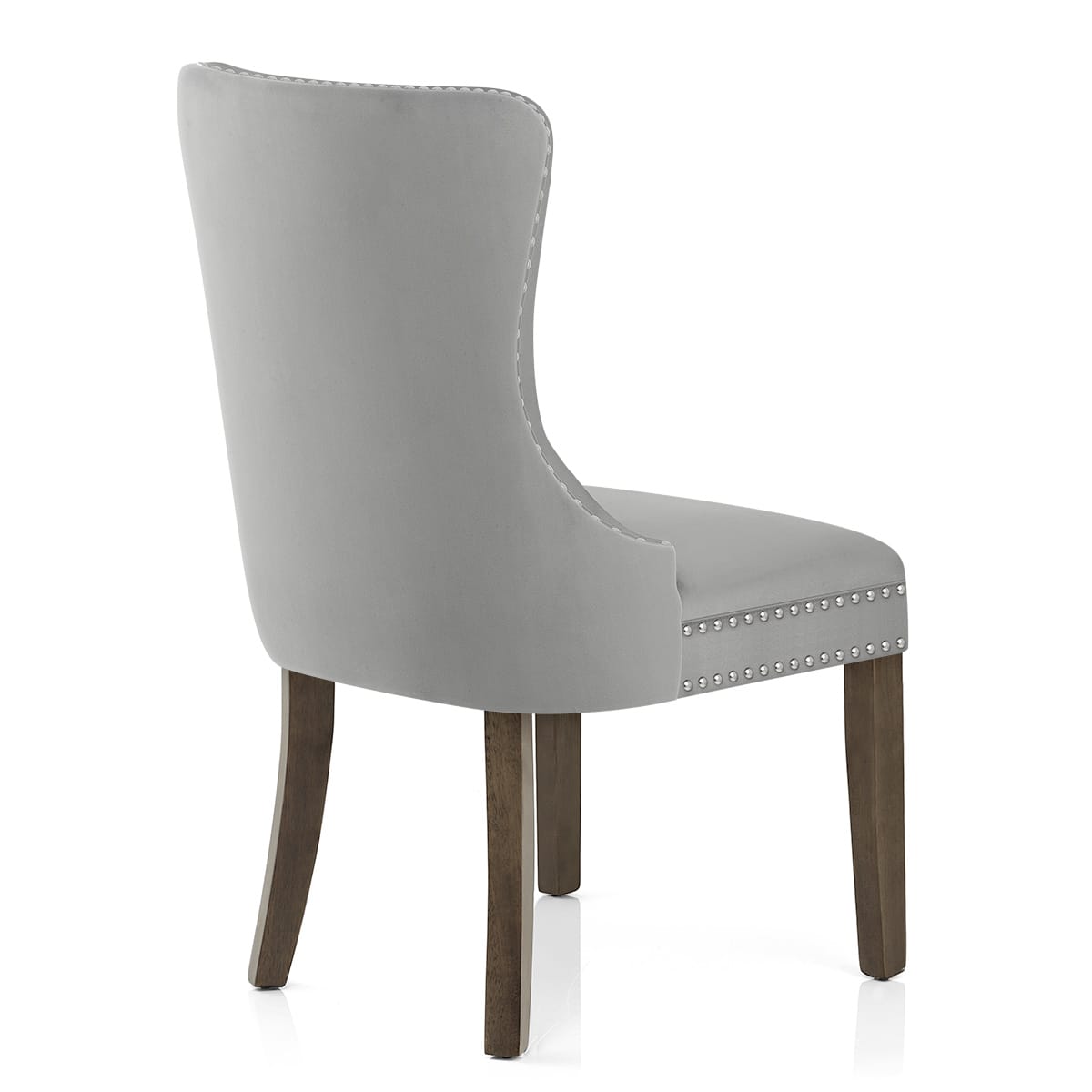 Silla Terciopelo Madera - Kensington Gris