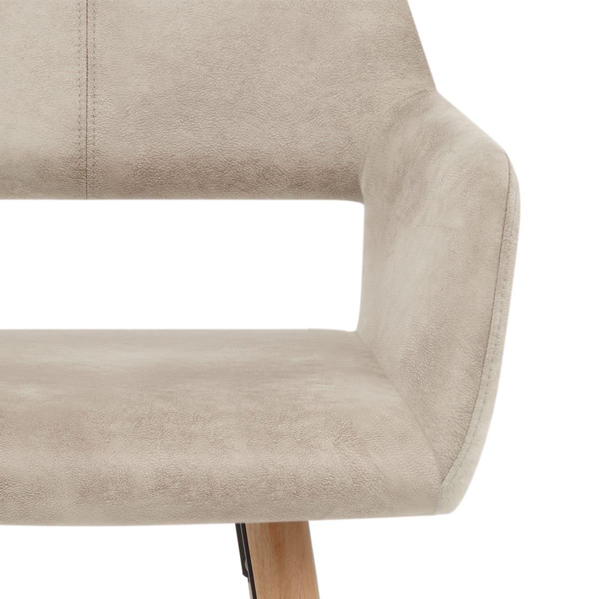 Taburete Polipiel Antiguo Madera - Kite Crema