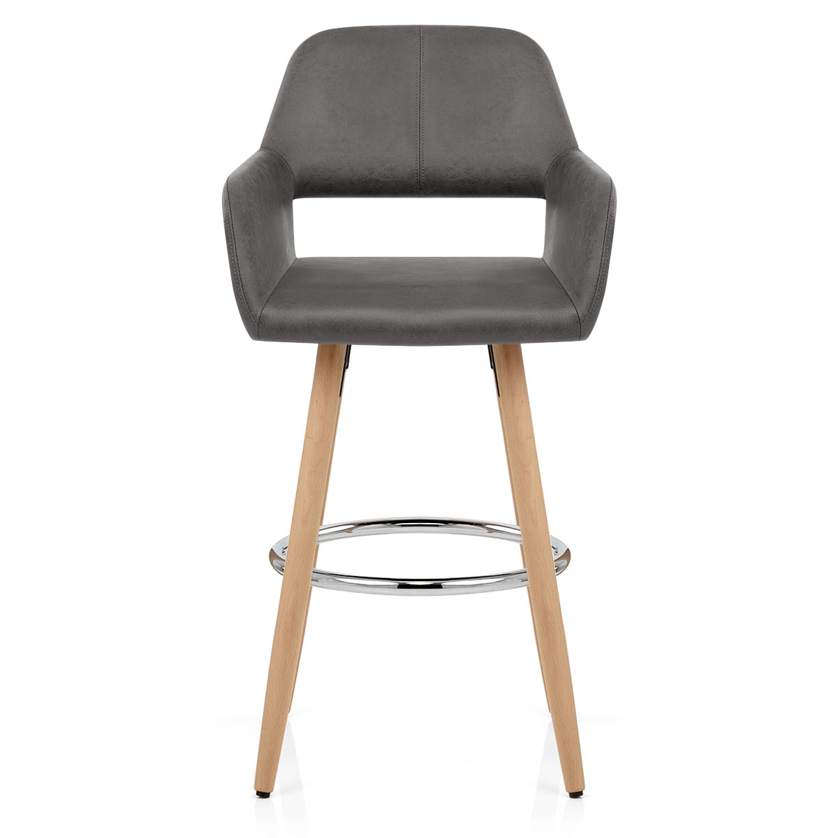 Taburete Polipiel Antiguo Madera - Kite Gris